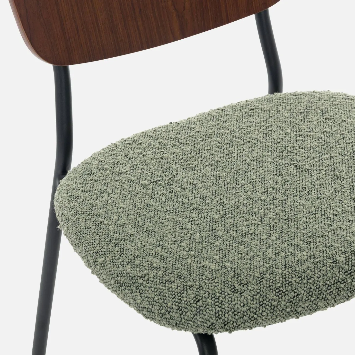 2er-Set Stühle mit strukturiertem Bouclé-Sitz