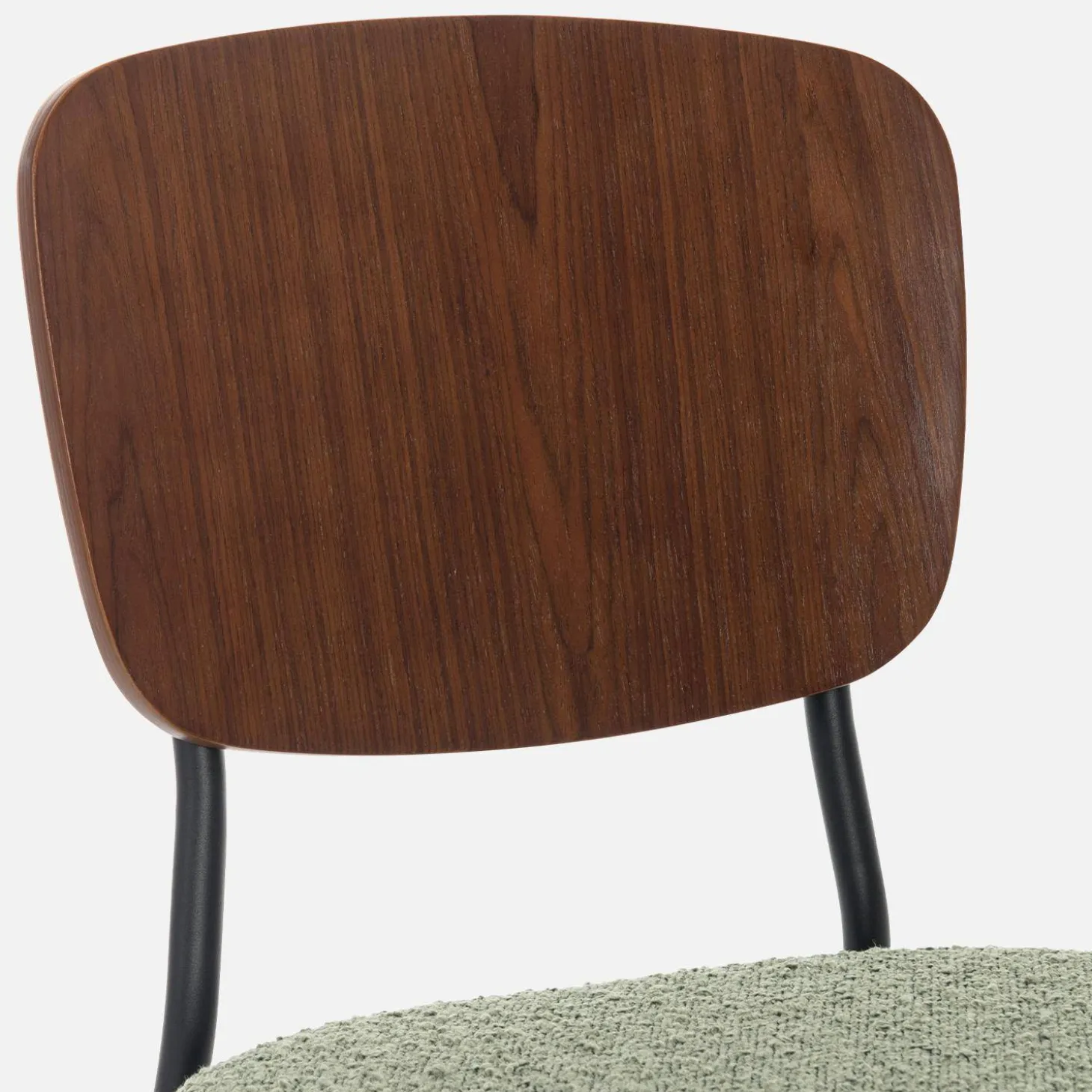 2er-Set Stühle mit strukturiertem Bouclé-Sitz