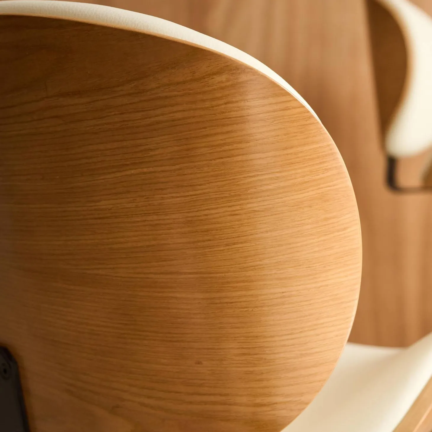 2er-Set verstellbare Barhocker mit Holzdekor und Kunstleder