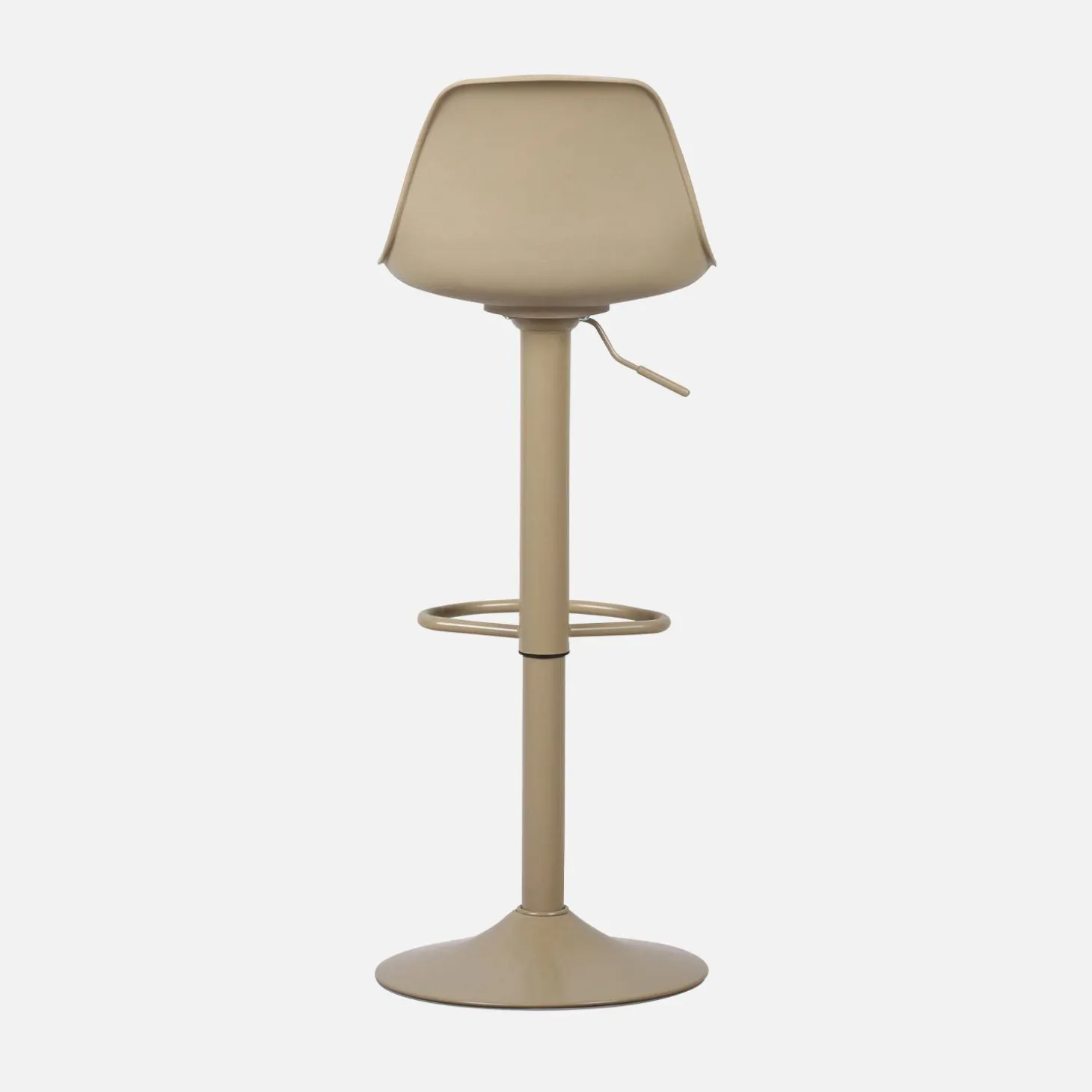 2er Set verstellbare Barhocker mit Sitzbezug aus Kunstleder