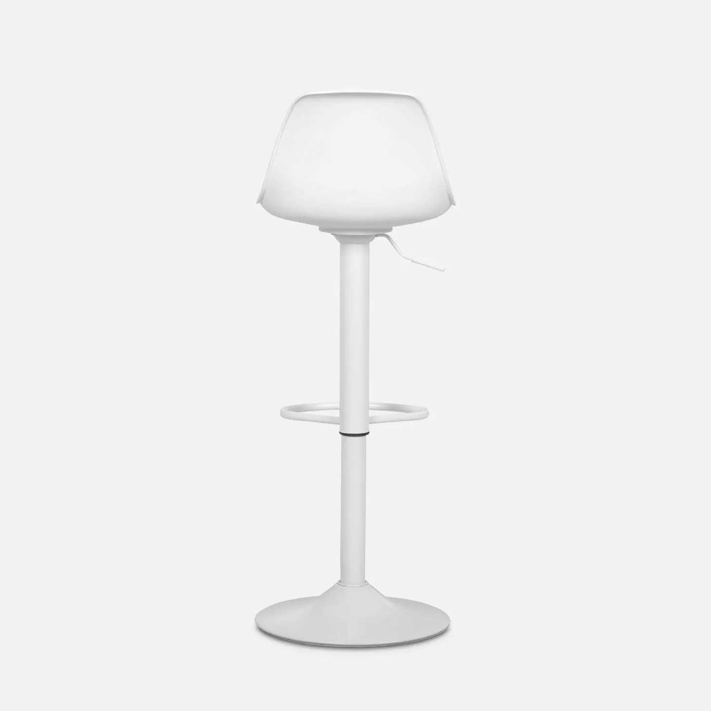 2er Set verstellbare Barhocker mit Sitzbezug aus Kunstleder