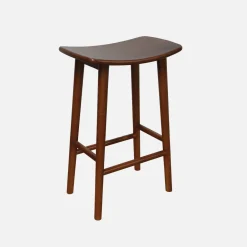 2er-Set Vintage Barhocker aus Heveaholz 68 cm