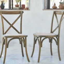 2er-Set Vintage Bistrostuhl aus Holz