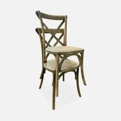 2er-Set Vintage Bistrostuhl aus Holz