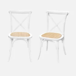 2er-Set Vintage Bistrostuhl aus Holz