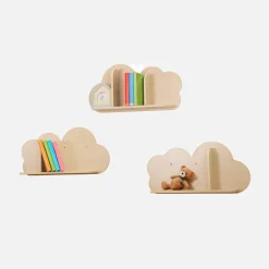 3er-Set Wandregale Wolke für Kinderzimmer