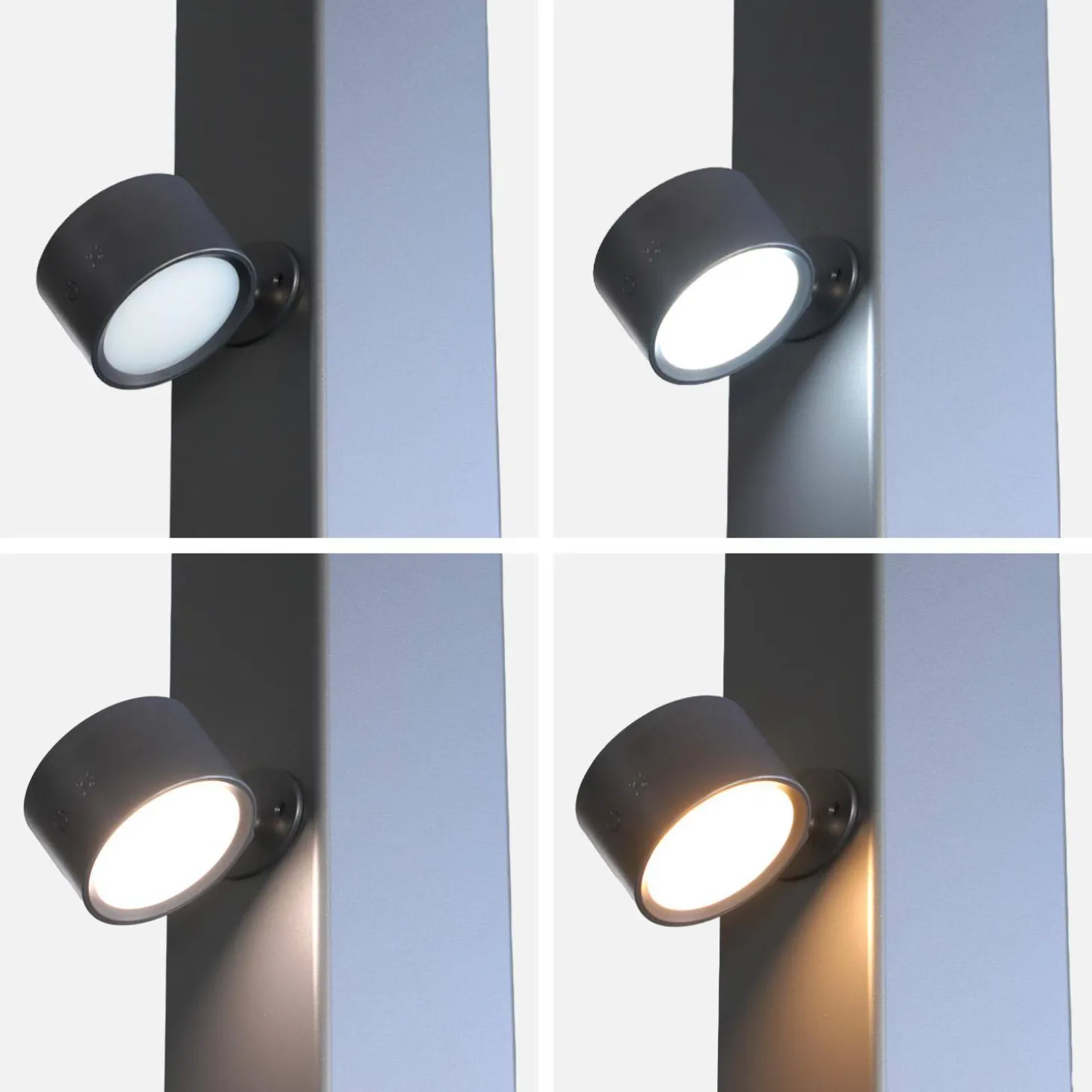 2er-Set wiederaufladbare Lampen für eine Pergola