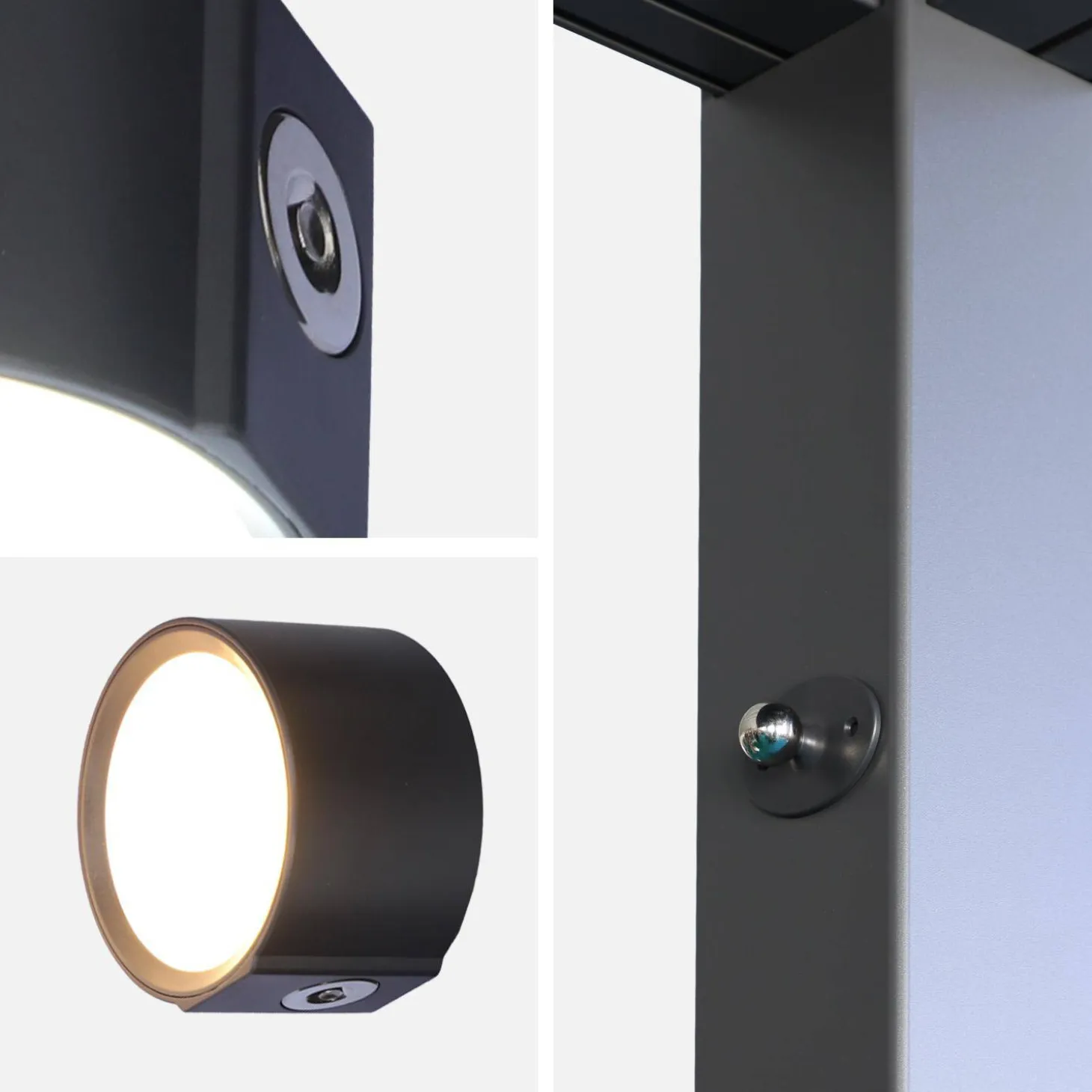2er-Set wiederaufladbare Lampen für eine Pergola