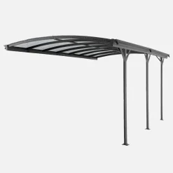 Erweiterung des Carports Le Mans aus Aluminium und Polycarbonat 15m²