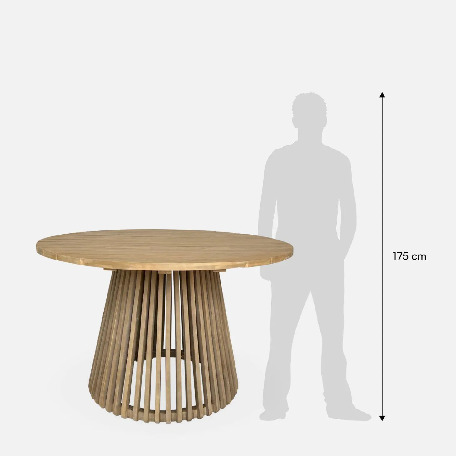 Esstisch aus Holz, 4 Personen, innen / außen
