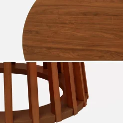 Esstisch mit Holzlook, Beine aus Tannenholz, 4 Sitze