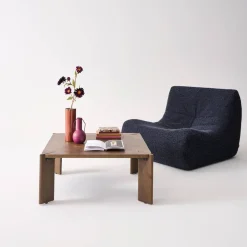 Exotischer quadratischer Couchtisch aus Massivholz