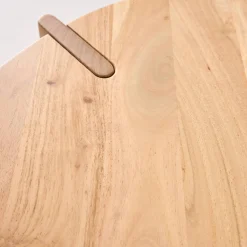 Exotischer runder Couchtisch aus Massivholz