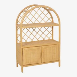 Exotisches Kinderbücherregal aus natürlichem Rattan