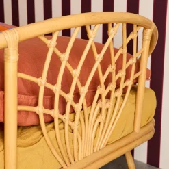 Exotisches Kinderbett 90 x 190 cm aus Rattan