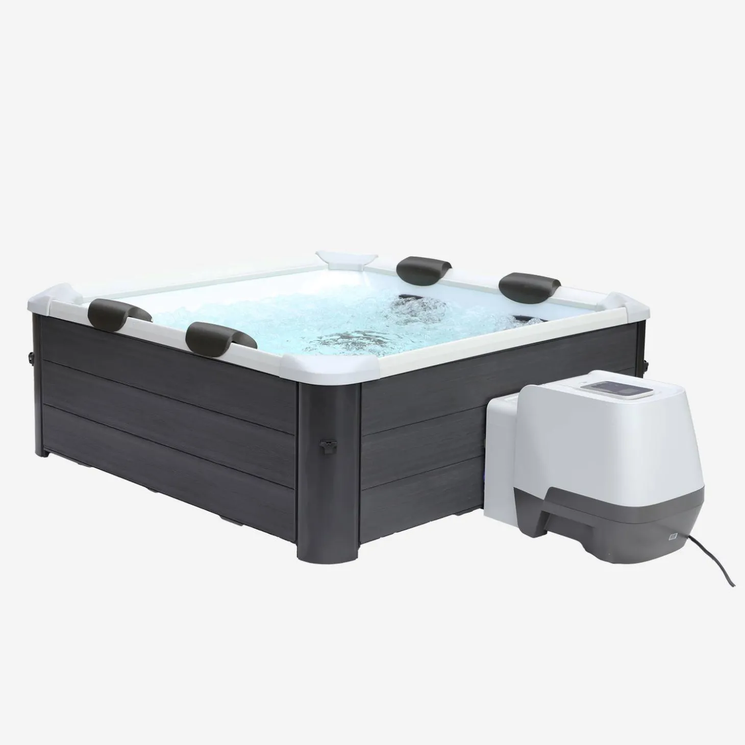 Fester Whirlpool 6 Personen Hydromassage, 4 Kissen Abdeckplane inbegriffen 180cm