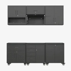 Garagen-Aufbewahrungsmöbel 6 Module Stahl