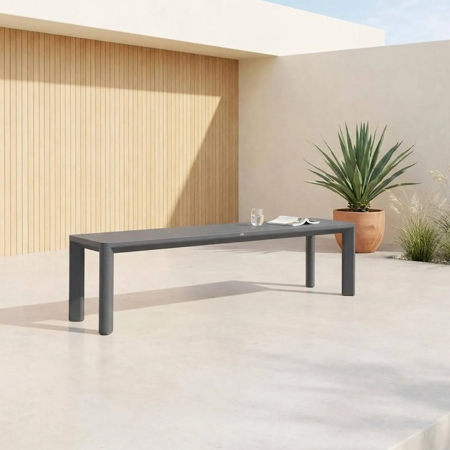 Gartenbank Aluminium, 4 Plätze