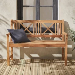 Gartenbank aus Holz 120x60 cm
