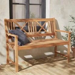 Gartenbank aus Holz 120x60 cm