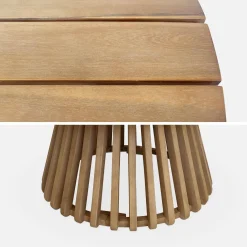 Garten-Couchtisch aus Akazienholz Ø80cm
