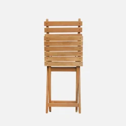 Garten-Essgruppe aus Holz, ovaler Tisch, 6 Stühle, klappbar