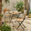 Garten-Essgruppe im Bistro-Stil, 2 Stühle, klappbar