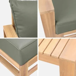 Gartengarnitur aus Holz 5 Sitze - Mendoza