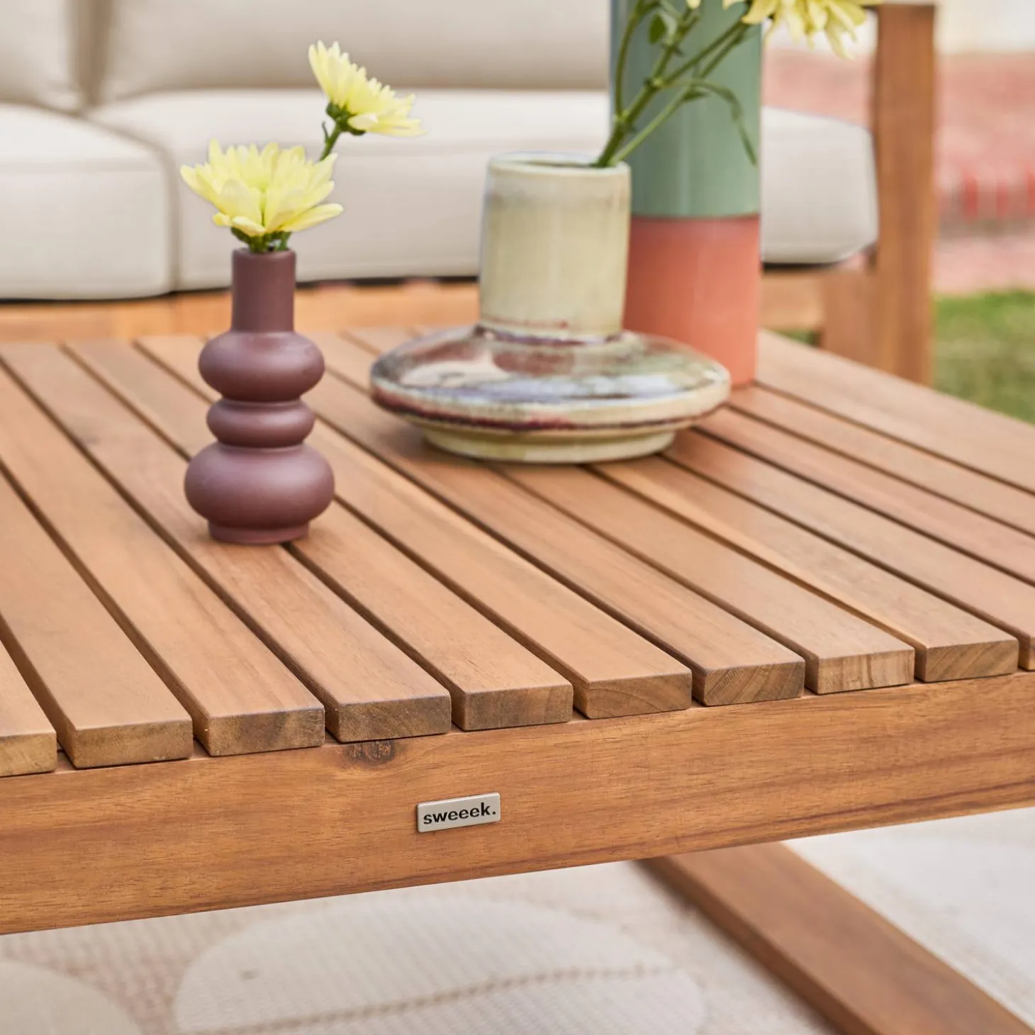 Gartengarnitur aus Holz 5 Sitze - Mendoza