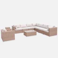 Gartengarnitur aus Polyrattan 8-10 Personen