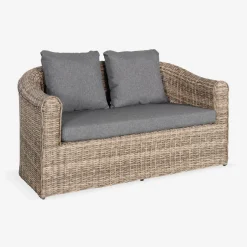 Gartengarnitur Polyrattan 4 Plätze Valentino + Kissen