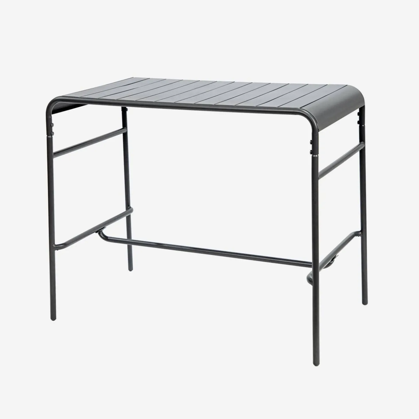 Garten-Hochtisch aus Stahl 4 Personen 120 x 70cm x 95 cm