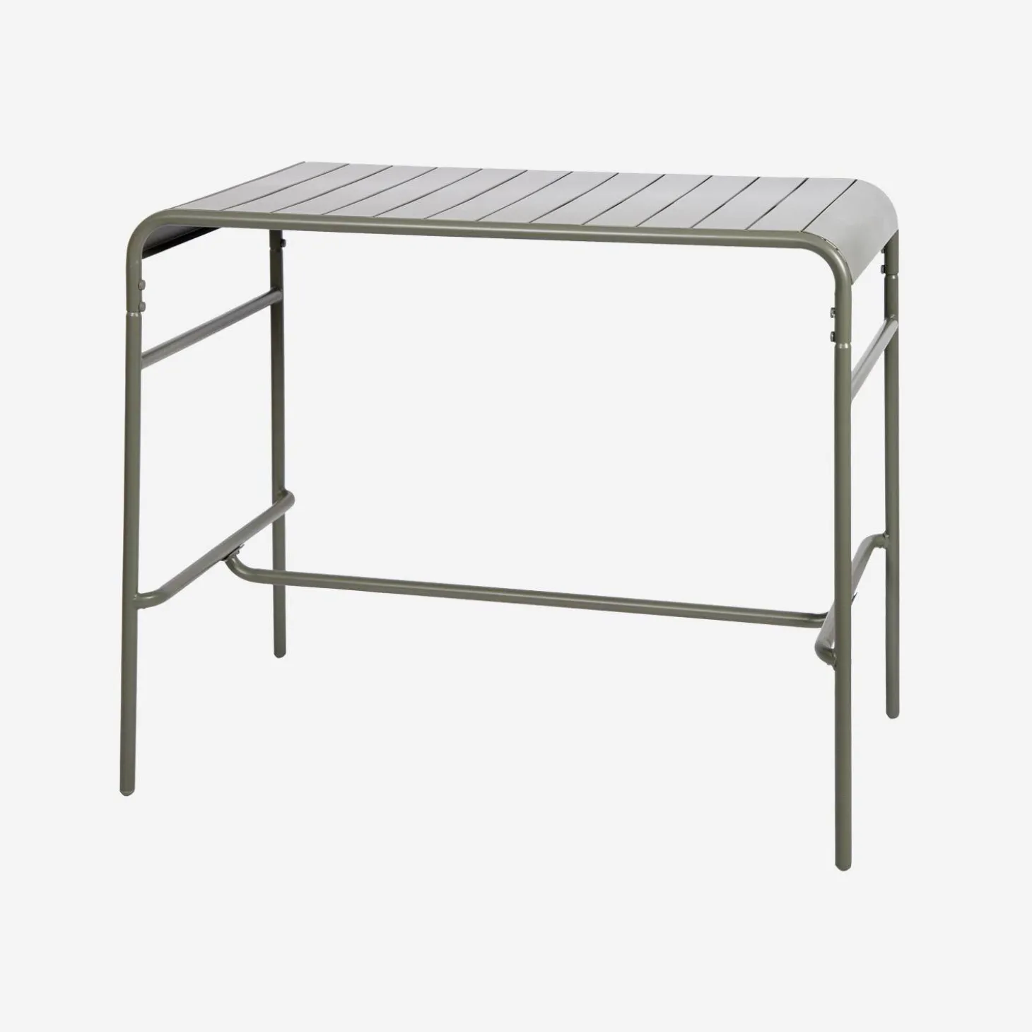 Garten-Hochtisch aus Stahl 4 Personen 120 x 70cm x 95 cm