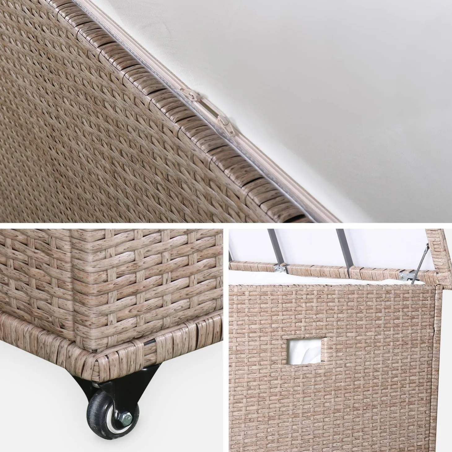 Gartenkiste aus Polyrattan 162x82cm