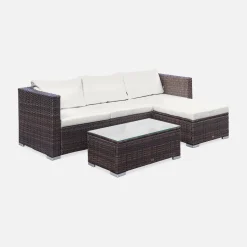 Gartenlounge aus Polyrattan für 4 Personen