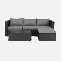 Gartenlounge aus Polyrattan für 4 Personen