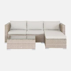 Gartenlounge aus Polyrattan für 4 Personen