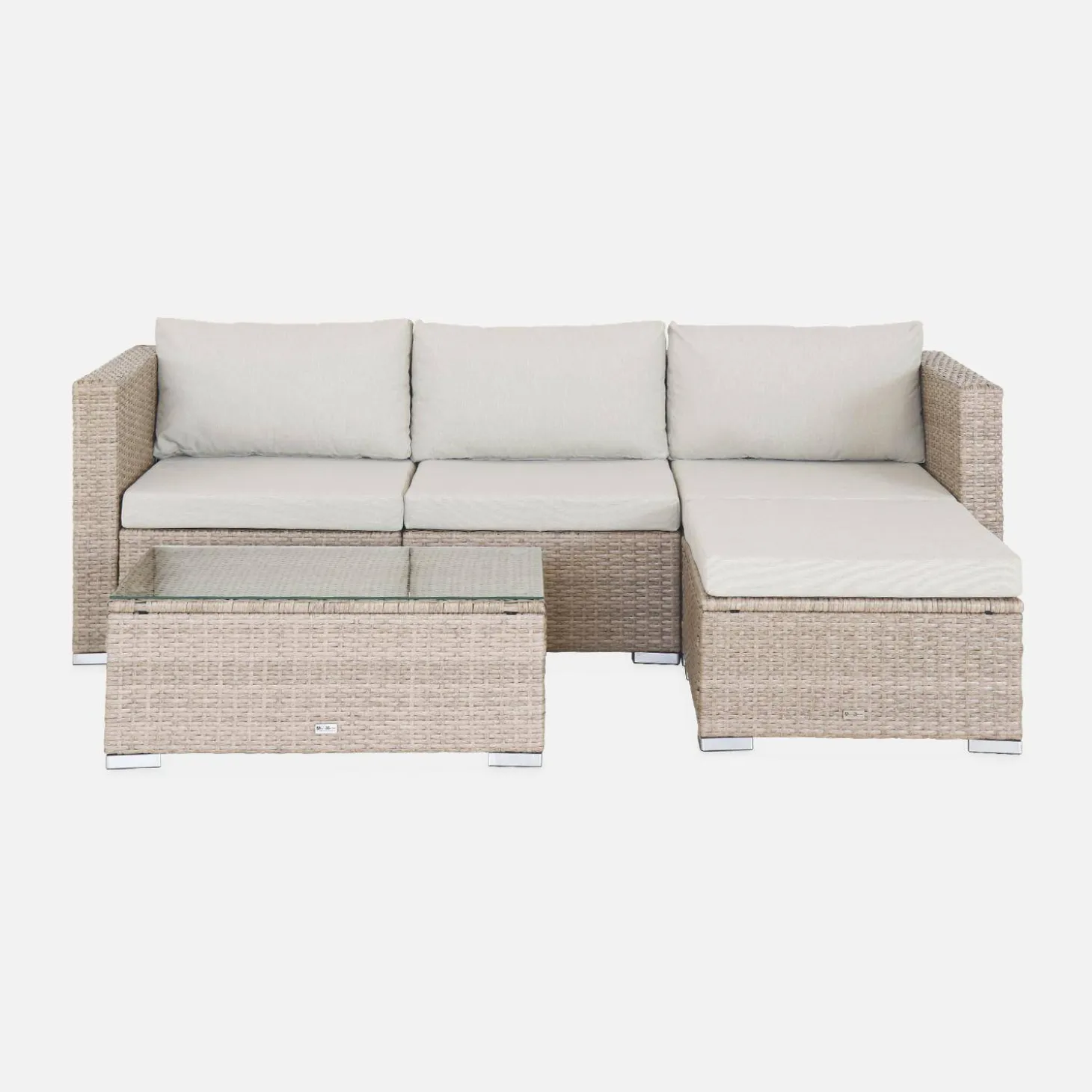 Gartenlounge aus Polyrattan für 4 Personen