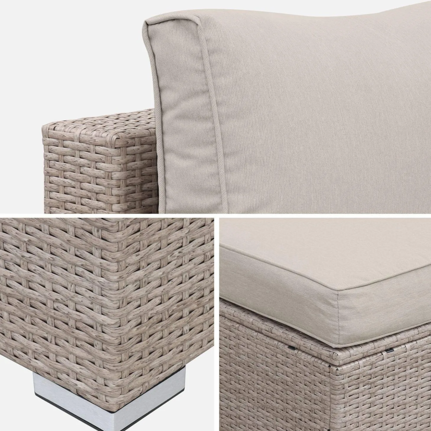 Gartenlounge aus Polyrattan für 4 Personen