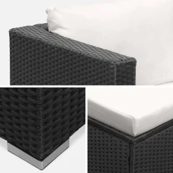 Gartenlounge aus Polyrattan für 4 Personen