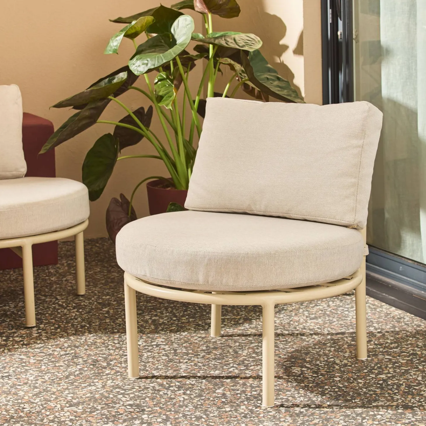 Gartenlounge-Set aus Aluminium für 4 Personen