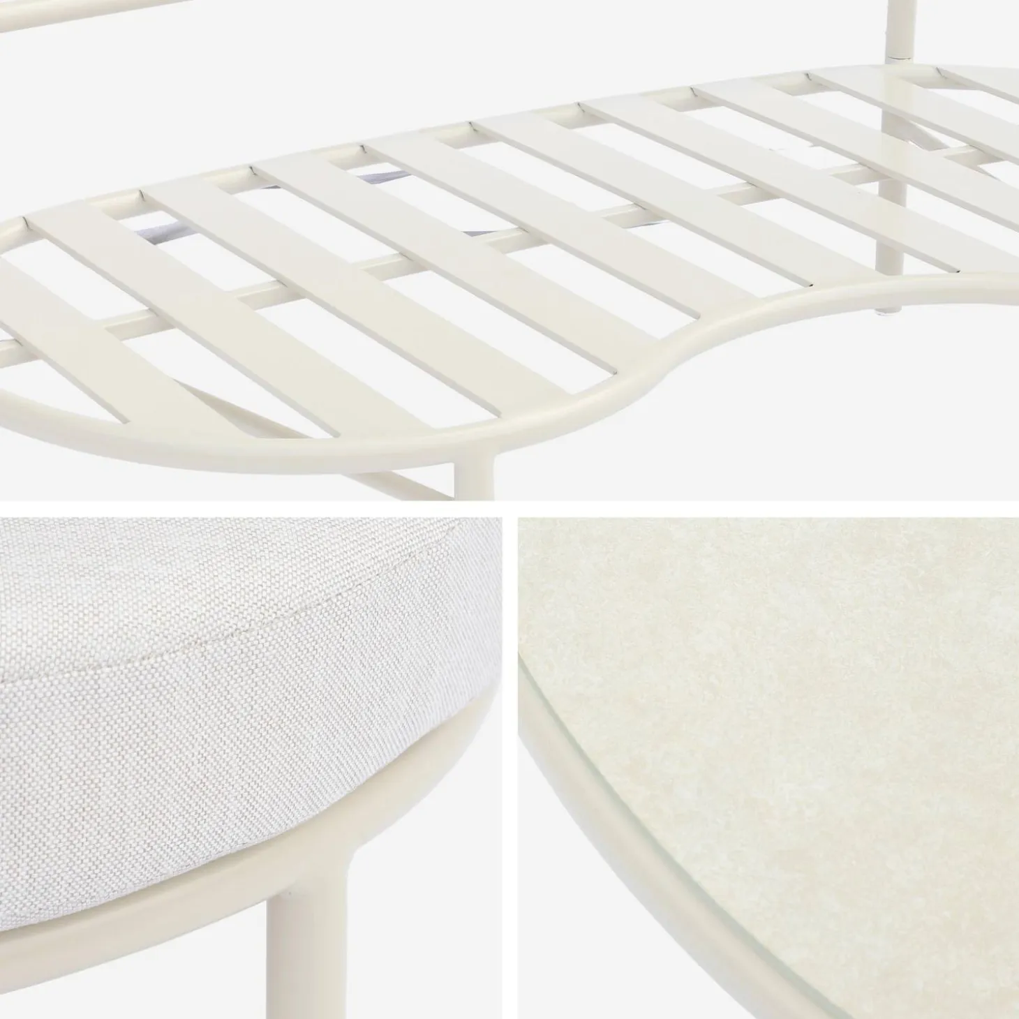 Gartenlounge-Set aus Aluminium für 4 Personen