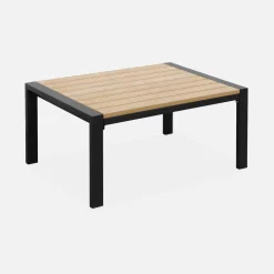 Gartenlounge-Set aus Aluminium und Polywood, 4-Sitzer