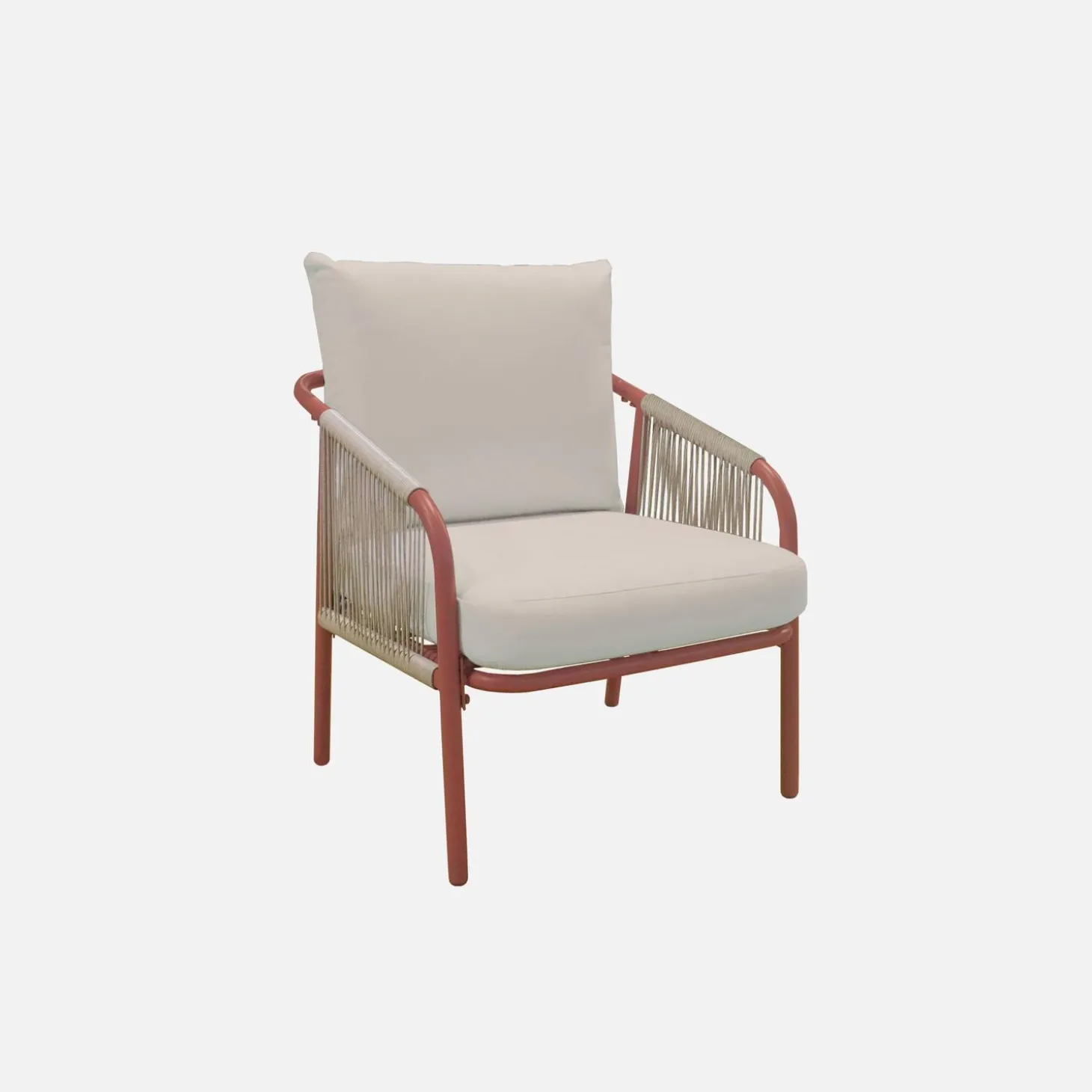 Gartenlounge-Set aus Stahl, für 4 Personen