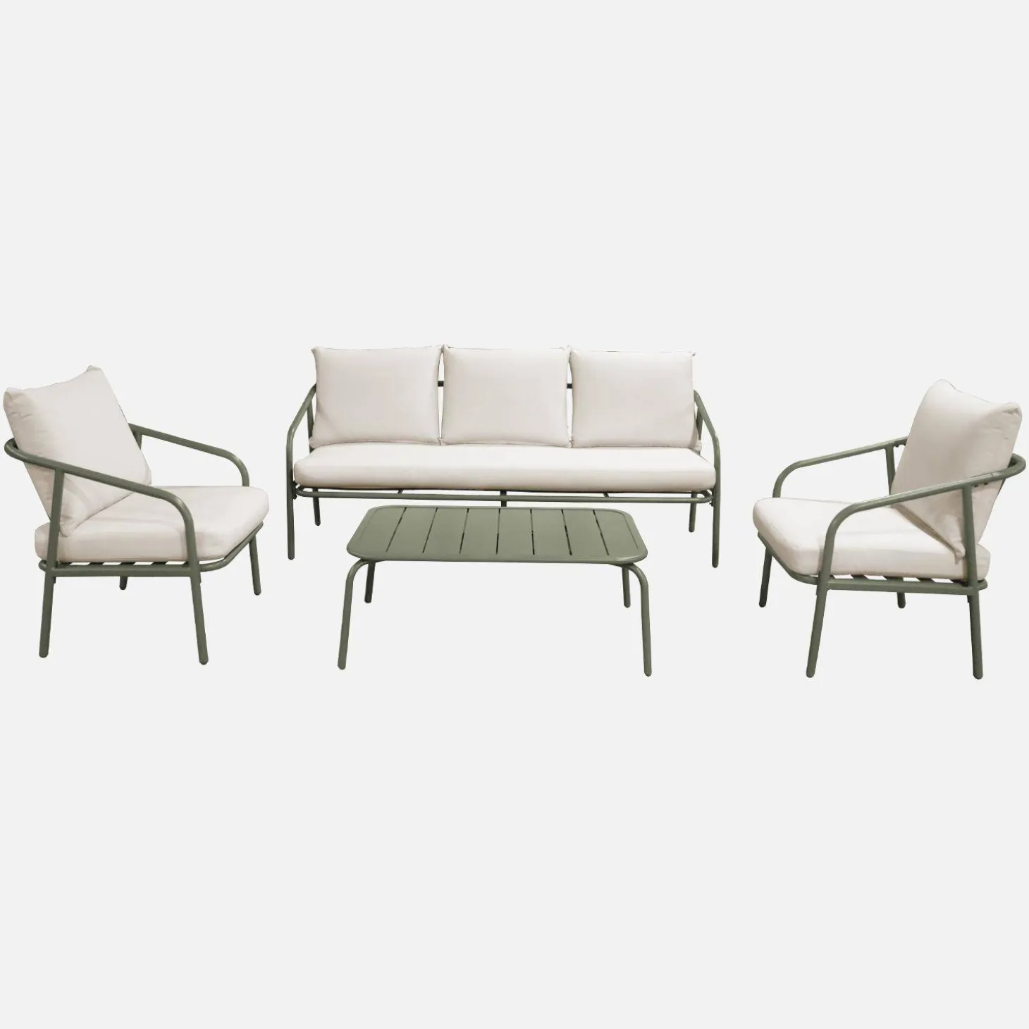 Gartenlounge-Set aus Stahl für 5 Personen