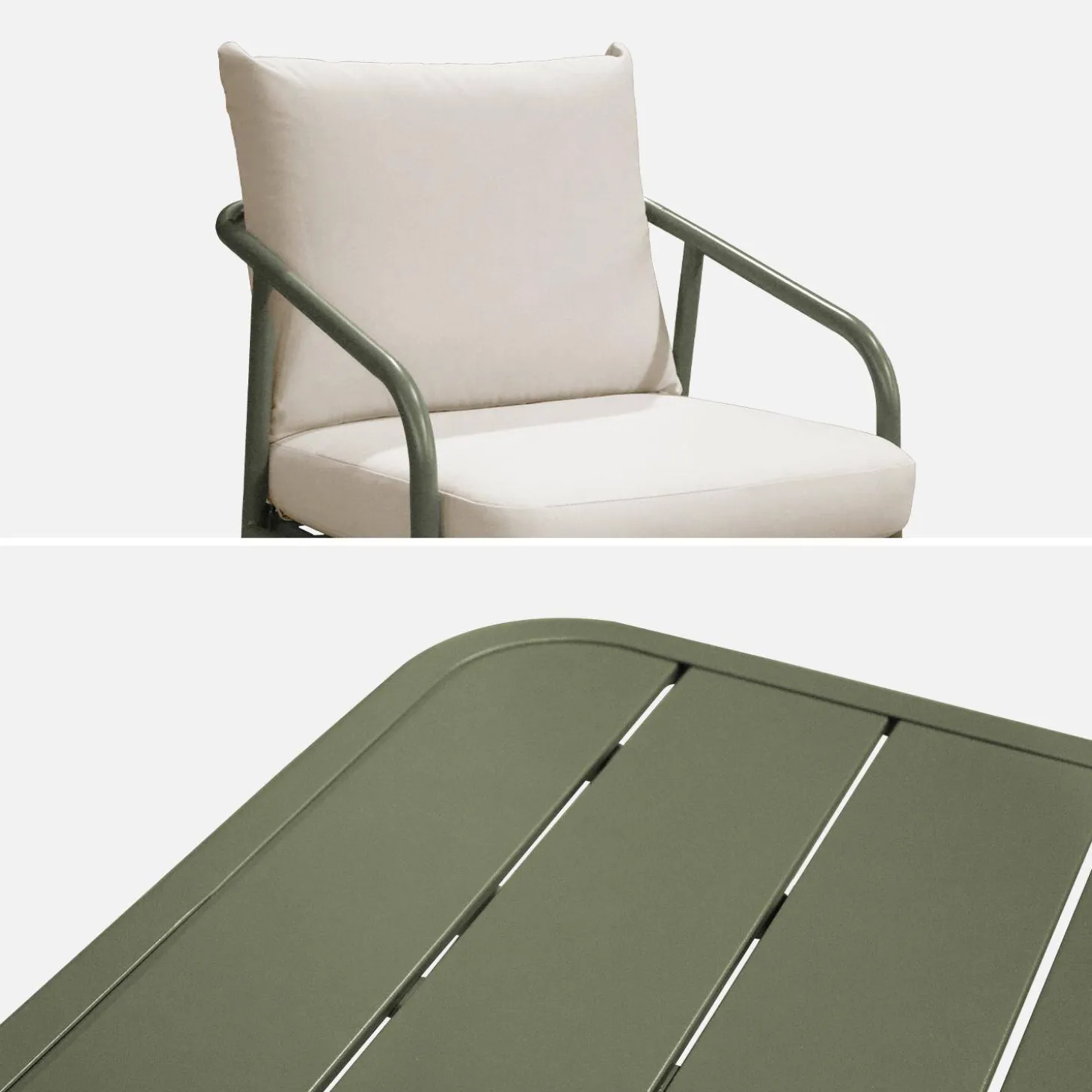 Gartenlounge-Set aus Stahl für 5 Personen