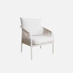 Gartenlounge-Set aus Stahl, für 4 Personen