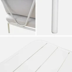 Gartenlounge-Set aus Stahl, für 4 Personen