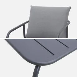 Gartenlounge-Set aus Stahl für 5 Personen
