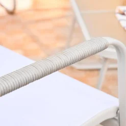 Gartenlounge-Set aus Stahl, 4 Plätze